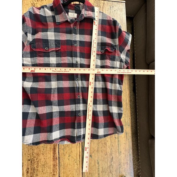 Jachs Mens Red Black Red Flannel‎ 2XL long sleeve button up collared cotton - Picture 8 of 8
